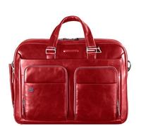 Piquadro Blue Square Attaché-case Cuir véritable 39 cm Compartiment ordinateur rouge