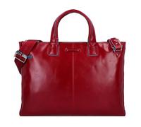 Piquadro Blue Square Attaché-case Cuir véritable 42 cm Compartiment ordinateur rouge