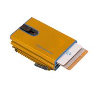 Piquadro - Blue Square Compact Wallet - Homme - Accessoires - Jaune - Taille: ONE Size