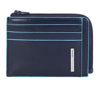 Piquadro Blue Square Étui pour cartes de crédit Protection RFID Cuir véritable 11 cm bleu