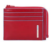 Piquadro Blue Square Étui pour cartes de crédit Protection RFID Cuir véritable 11 cm rouge
