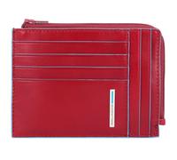 Piquadro Blue Square Étui pour cartes de crédit Protection RFID Cuir véritable 12 cm Boîte cadeau rouge