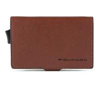 Piquadro Blue Square Étui pour cartes de crédit Protection RFID Cuir véritable 7 cm brun