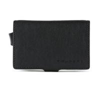 Piquadro Blue Square Étui pour cartes de crédit Protection RFID Cuir véritable 7 cm noir