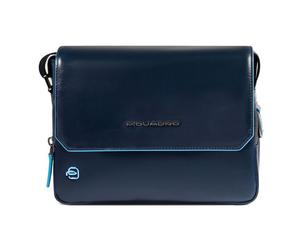Piquadro Blue Square Messenger Cuir 23 cm bleu