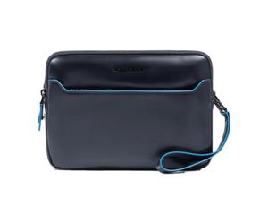 Piquadro - Blue Square Pochette - Homme - Sacs - Bleu - Taille: ONE Size