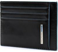 PIQUADRO Blue Square Pocket Credit Card Pouch RFID Nero