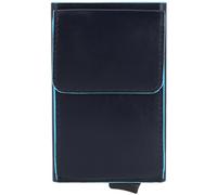 Piquadro Blue Square Porte-cartes de crédit en cuir 6 cm bleu