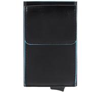 Piquadro Blue Square Porte-cartes de crédit en cuir 6 cm noir