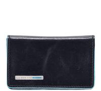 Piquadro Blue Square Porte-cartes de visite en cuir 10 cm bleu