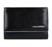Piquadro Blue Square Porte-monnaie en cuir RFID 12 cm noir