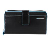 Piquadro Blue Square Porte-monnaie en cuir RFID 17,5 cm noir