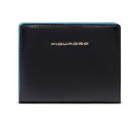Piquadro Blue Square Porte-monnaie Protection RFID Cuir véritable 11 cm noir