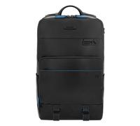 Piquadro Blue Square Revamp Sac à dos professionnel Protection RFID Cuir 43 cm Compartiment pour ordinateur portable noir