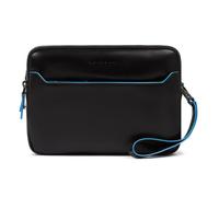 Piquadro Blue Square Sac à bandoulière Cuir véritable 23 cm noir