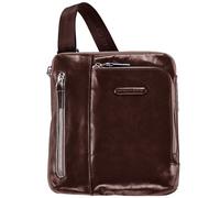 Piquadro Blue Square Sac à bandoulière en cuir 21 cm brun