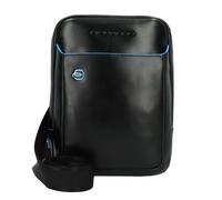 Piquadro Blue Square Sac à bandoulière en cuir 22 cm noir