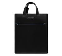Piquadro Blue Square Sac à bandoulière Protection RFID Cuir 30 cm Compartiment pour ordinateur portable noir