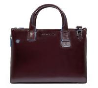 Piquadro Blue Square Sac de shopper Cuir 38 cm Compartiment pour ordinateur portable avec soufflet d'extension rouge