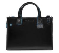 Piquadro Blue Square Sac de shopper Cuir 38 cm Compartiment pour ordinateur portable avec soufflet d'extension noir