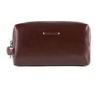 Piquadro Blue Square Trousse de toilette Cuir véritable 25 cm rouge