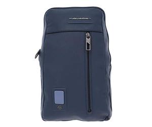 PIQUADRO Ca5106Ao - Sacoche à Dos Monobretelle Bleue Personnalisable
