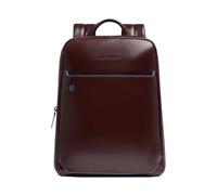 Piquadro Blue Square Daypack Protection RFID Cuir 37 cm Compartiment pour ordinateur portable rouge