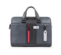 Piquadro - Cartable porte-ordinateur et porte-iPad® à 2 poignée avec tag personalisable et poche pour Connequ - Homme - Sacs - Gris - Taille: ONE Size