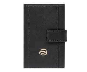 Piquadro Circle Étui pour cartes de crédit Protection RFID Cuir 6.5 cm noir