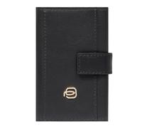 Piquadro Circle Étui pour cartes de crédit Protection RFID Cuir véritable 6.5 cm noir