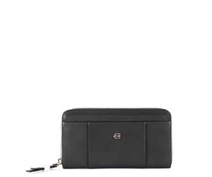 Piquadro - Circle Zip Around Wallet - Femme - Accessoires - Noir - Taille: ONE Size