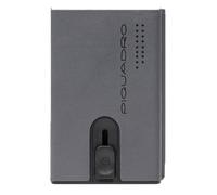 Piquadro Compact Wallet pour Billets et Cartes de crédit Homme métal et Cuir Gris Clair