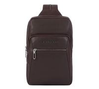 PIQUADRO, Convertible to backpack mono sling bag with RFID, TÊTE DE MORO, marron foncé, 20 x 10 x 39 cm, Moderne