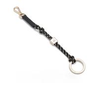 Piquadro - Étui à clés rond en cuir avec mousqueton et anneau - Femme - Accessoires - Noir - Taille: ONE Size