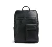 Piquadro Finn Sac à dos noir, cuir de vache finement grainé, homme