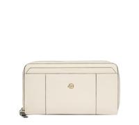 Piquadro Grand Portefeuille Femme zippé avec 4 Soufflets Femme Cuir Blanc