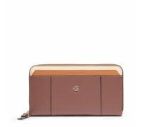 Piquadro Grand Portefeuille Femme zippé avec 4 Soufflets Femme Cuir Brun/Beige