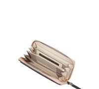 Piquadro Grand Portefeuille Femme zippé avec 4 Soufflets Femme Cuir Rose/Blanc