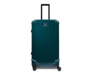 Piquadro - Hardside 4 wheel suitcase in trunk shape- small - unisex - Valises - Vert - Taille: ONE Size