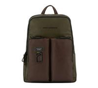 Piquadro - Harper Laptop Backpack 14" - Homme - Sacs - Vert - Taille: ONE Size