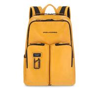 Piquadro Harper Sac à dos RFID Cuir 40 cm Compartiment pour ordinateur portable jaune