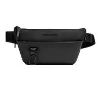 Piquadro Harper Sac banane Cuir 34 cm avec soufflet d'extension noir
