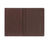 Piquadro Hedley Porte-monnaie Protection RFID Cuir véritable 12.5 cm brun