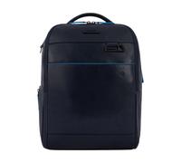 Piquadro Blue Square Revamp Sac à dos professionnel Cuir 37 cm Compartiment pour ordinateur portable bleu