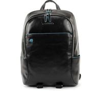 Piquadro Blue Square Sac à dos en cuir 39 cm Compartiment pour ordinateur portable noir