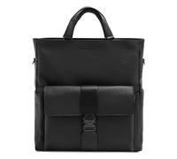 Piquadro Materia Daypack Cuir véritable 45 cm Compartiment ordinateur noir