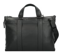 Piquadro Modus Attaché-case Cuir véritable 42 cm Compartiment ordinateur avec soufflet d'extension noir