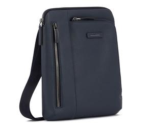 Piquadro Modus, Grande Pochette en Cuir pour iPad Homme, Bleu, Taille Unique