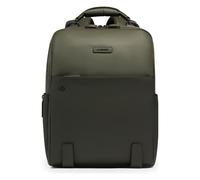 Piquadro Modus Special Sac à dos en cuir, 40 cm, compartiment pour ordinateur portable olive