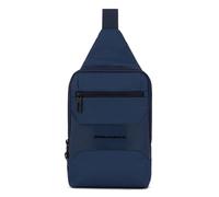 PIQUADRO, Mono sling bag in recycled fabric with iPad® compartment anti-theft cable and RFID anti-fraud protection, BLU, bleu, Taglia unica, 0